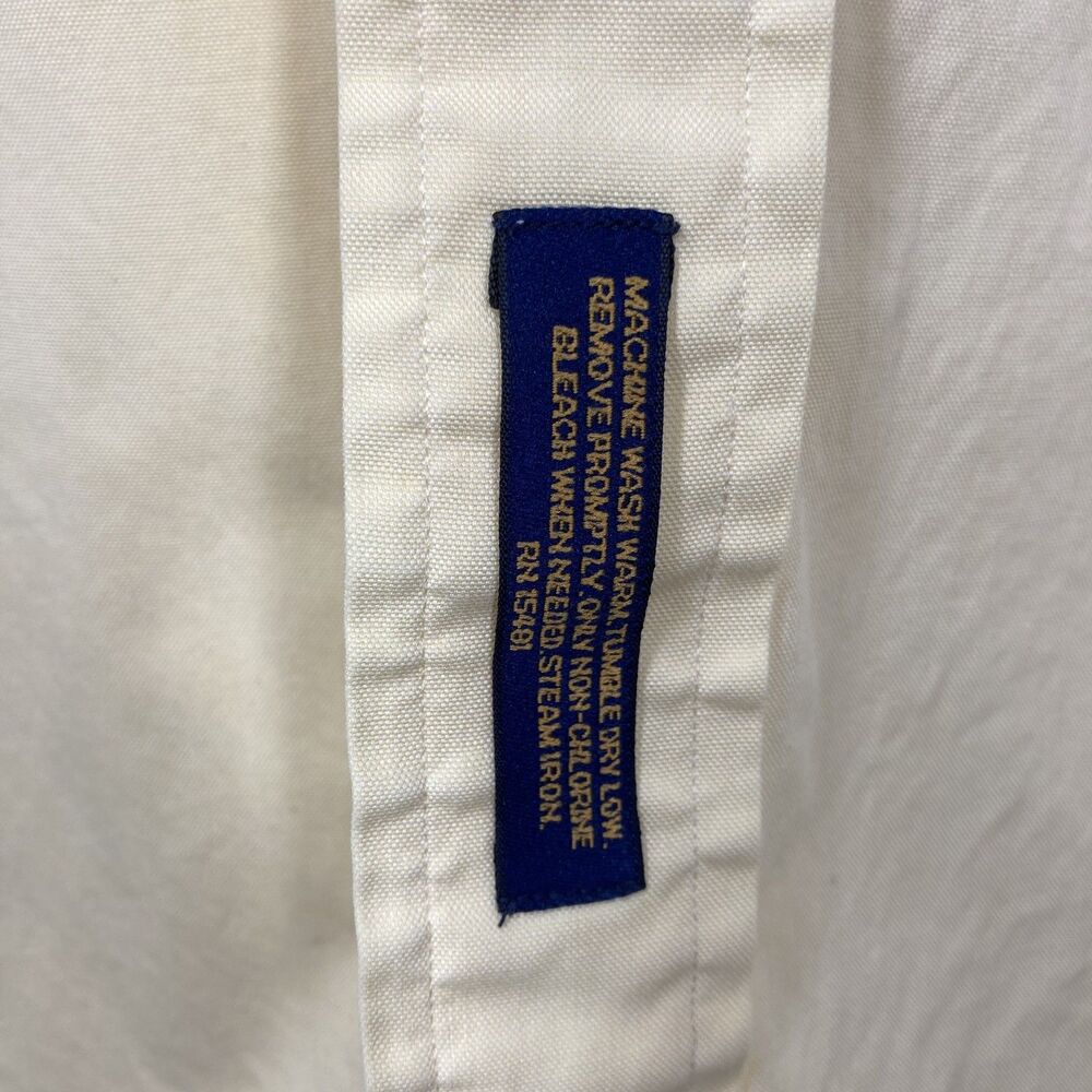 Vintage Tommy Hilfiger Shirt Mens Large Yellow Crest Logo Button Up 90s Classic - Picture 4 of 10